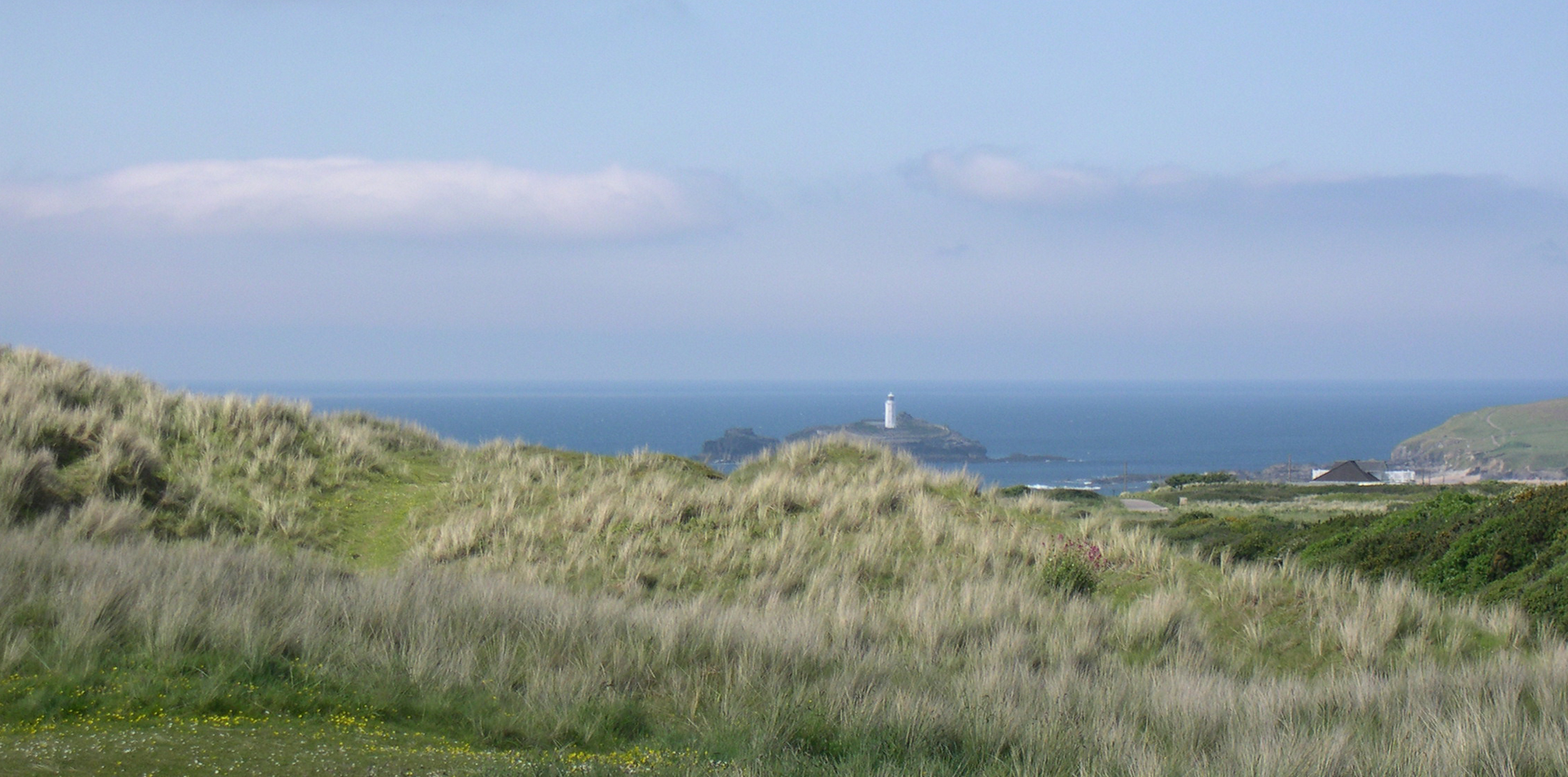 Little Blue House view towards Godrevy lighthouse
