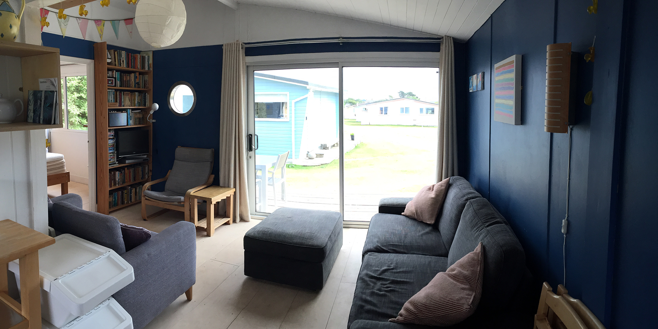 Little Blue House view from the kitchen area